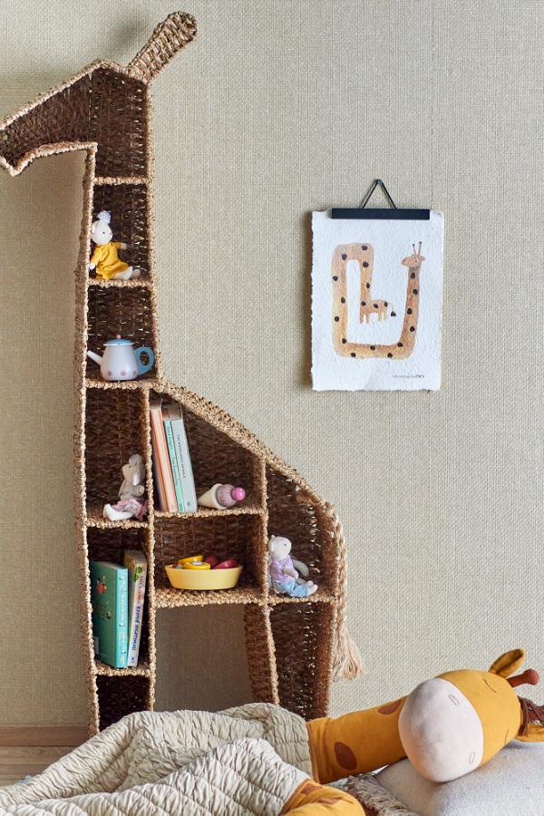 Bloomingville Mini Kalu Bookcase, Nature, Bankuan Grass