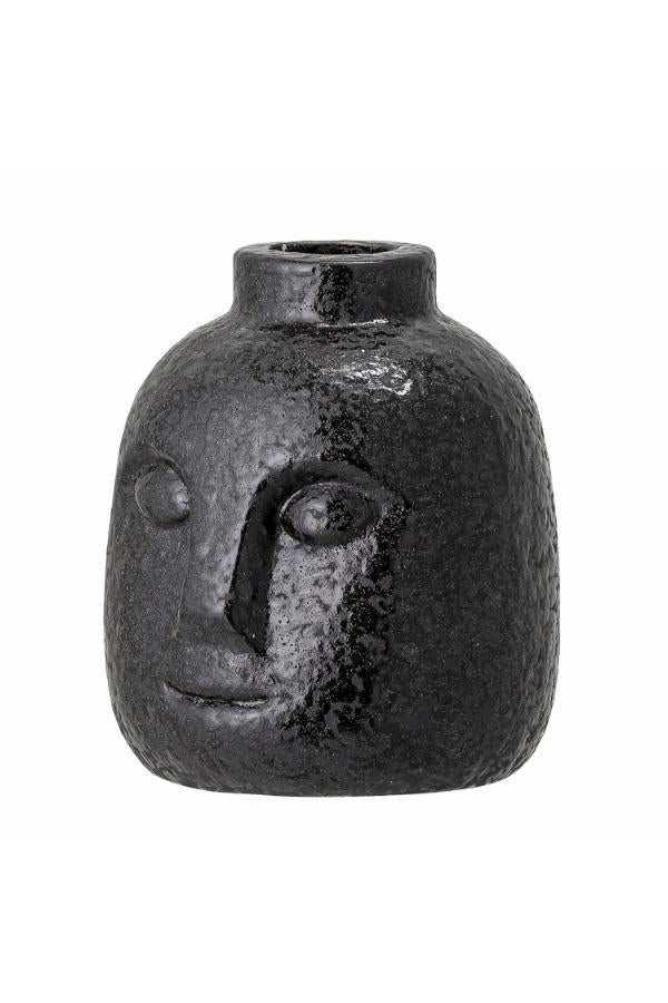 Bloomingville Eliot Candle Holder, Black, Stoneware