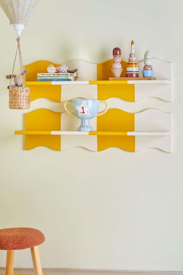 Bloomingville Mini Bubbi Shelf, Yellow, MDF