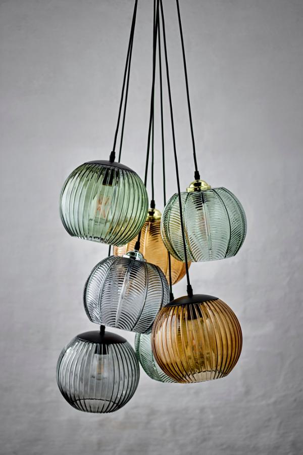 Bloomingville Sybia Pendant Lamp, Green, Glass