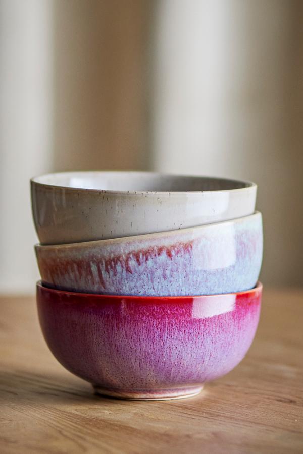 Bloomingville Addison Bowl, Rose, Stoneware