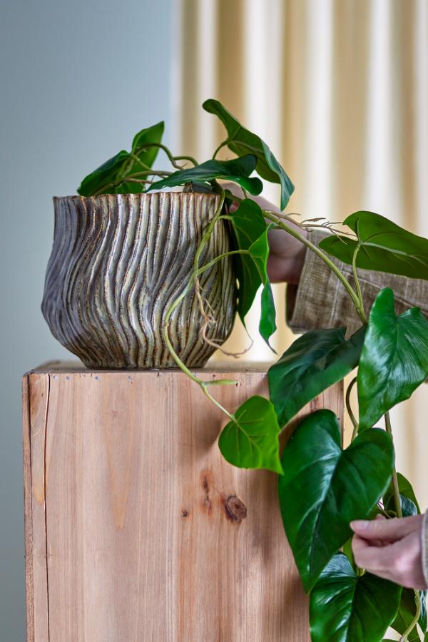 Bloomingville Dua Flowerpot, Brown, Stoneware