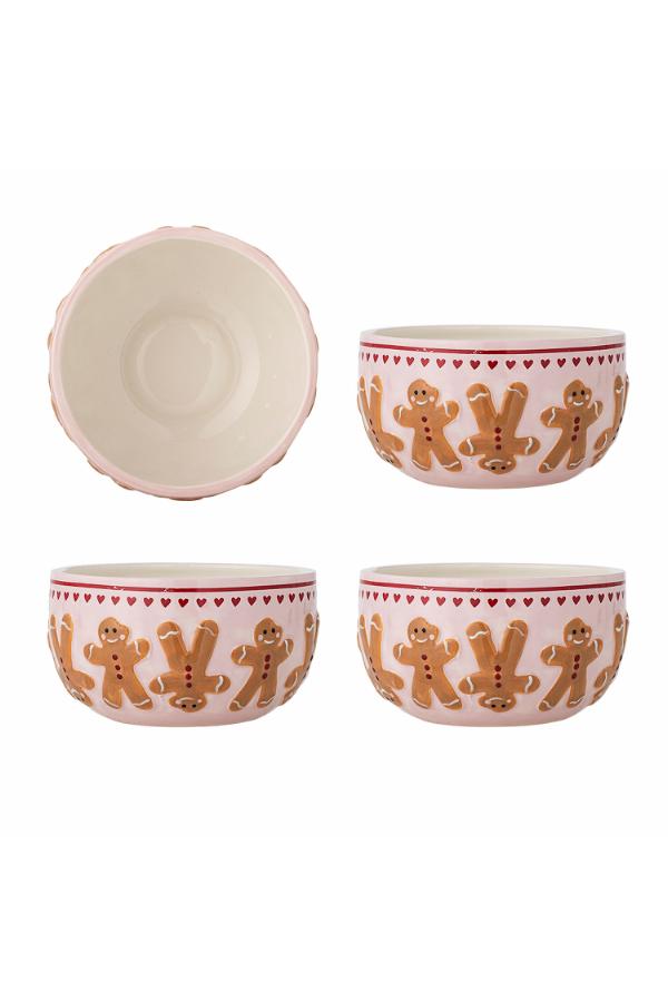Bloomingville Binna Bowl, Rose, Stoneware