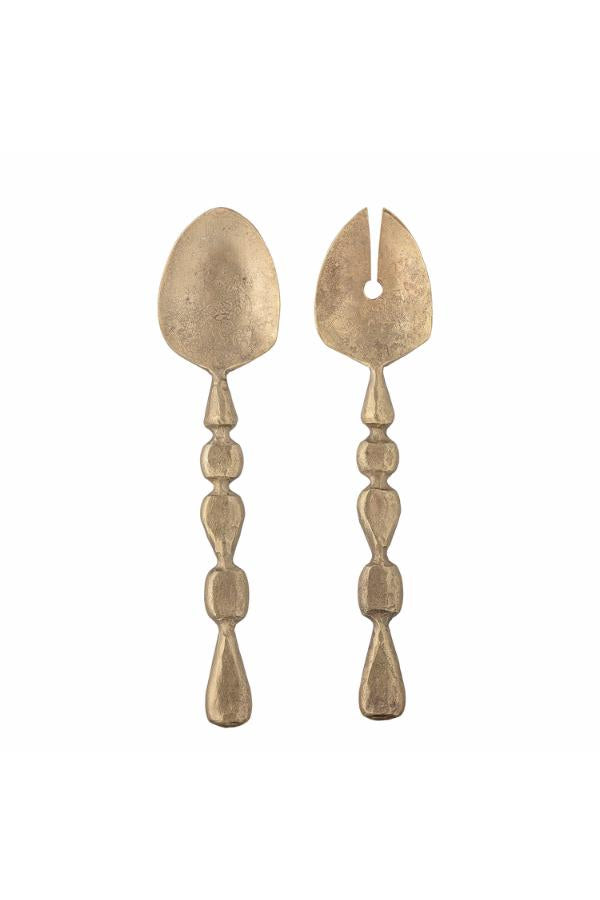 Bloomingville Edi Salad Servers, Brass, Metal