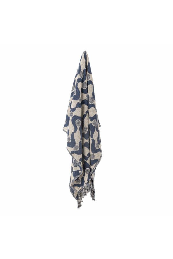 Creative Collection Santena Throw, Blue, Recycled Cotton