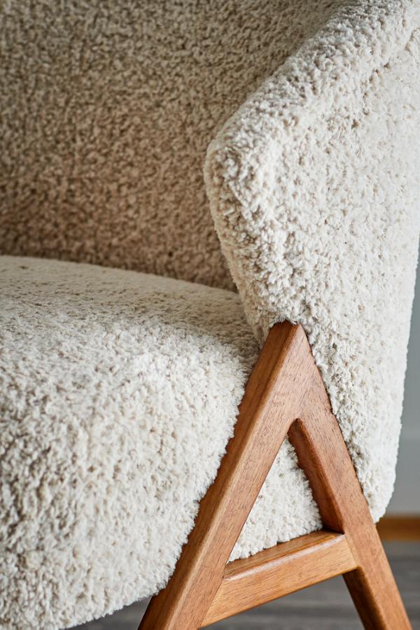 Bloomingville Camino Lounge Chair, Nature, FSC®100%, Rubberwood