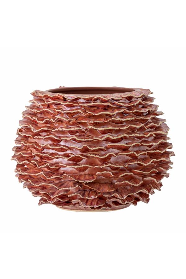 Bloomingville Morwen Vase, Rose, Stoneware