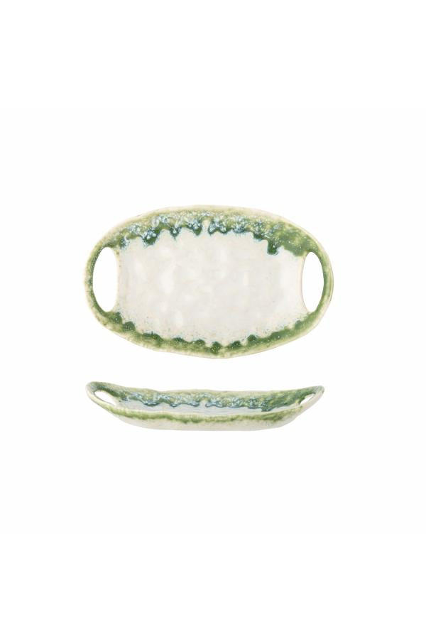 Creative Collection Prim Serving Plate, Green, Stoneware