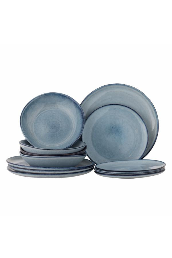 Bloomingville Sandrine Dinnerware Set, Blue, Stoneware