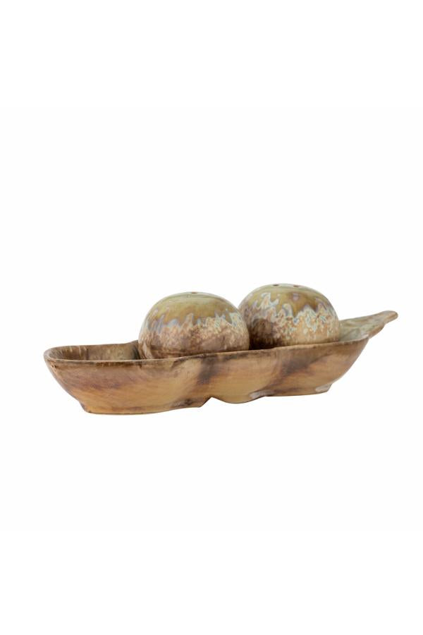 Creative Collection Kayo Salt & Pepper Shaker Set, Green, Stoneware