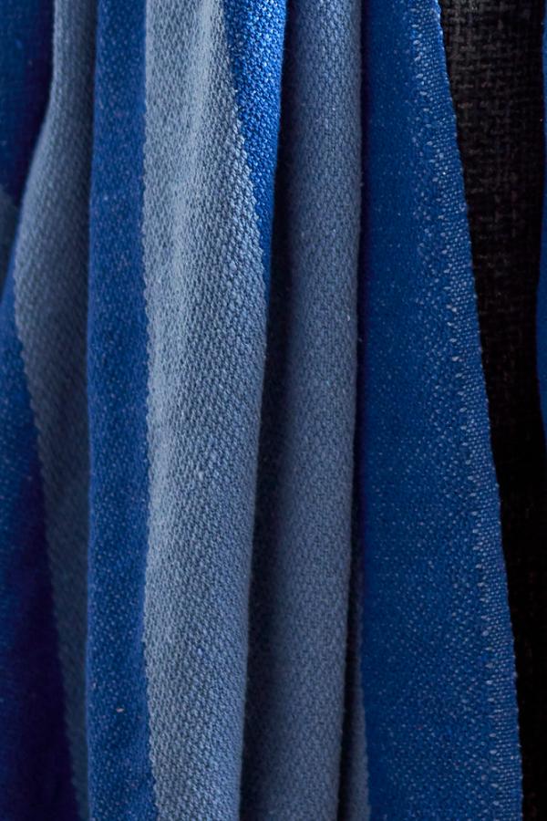 Bloomingville Frello Throw, Blue, Recycled Cotton
