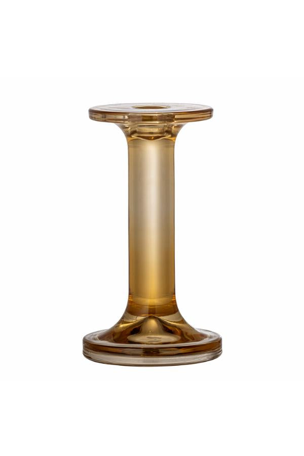Bloomingville Jamey Candle Holder, Brown, Glass
