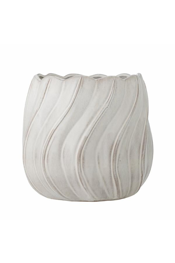 Bloomingville Isidora Flowerpot, White, Stoneware