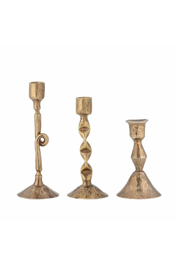 Bloomingville Efsa Candle Holder, Brass, Metal
