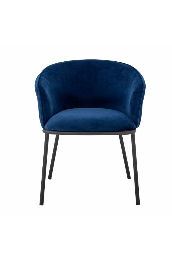 Bloomingville Cortone Dining Chair, Blue, Recycled Polyester