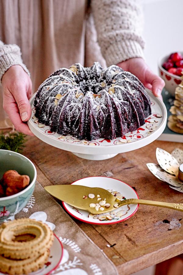 Bloomingville Jolly Cake Tray, Multi, Stoneware