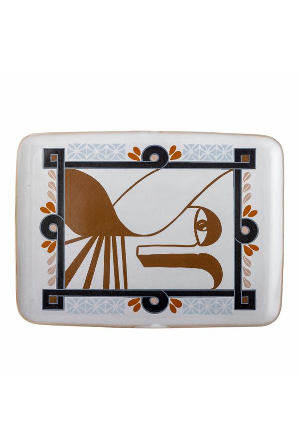 Bloomingville Rudaur Serving Plate, Multi, Stoneware