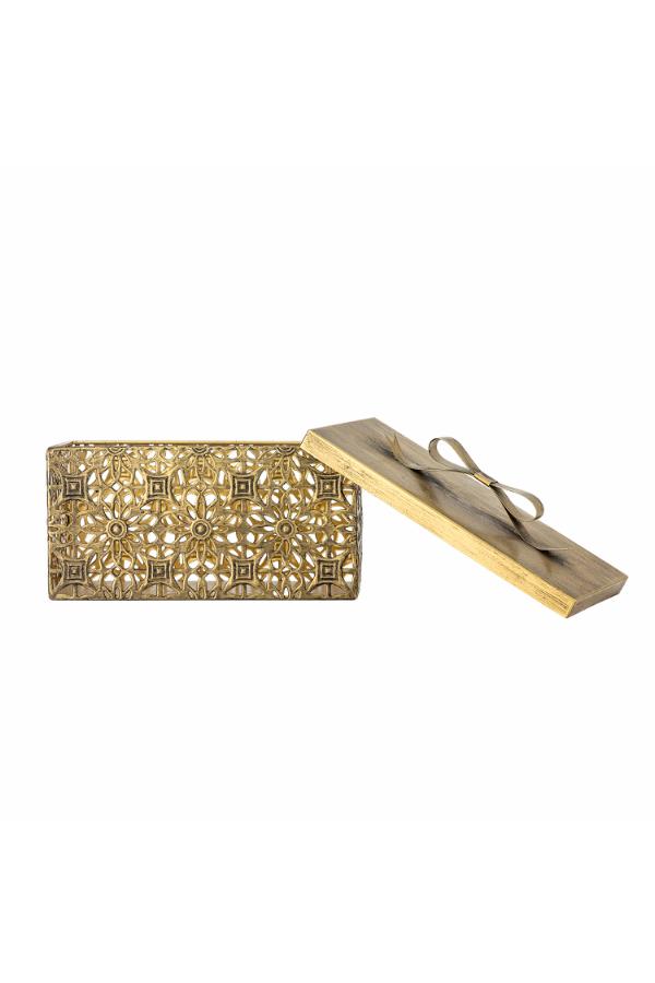 Bloomingville Gretl Box w/Lid, Gold, Metal