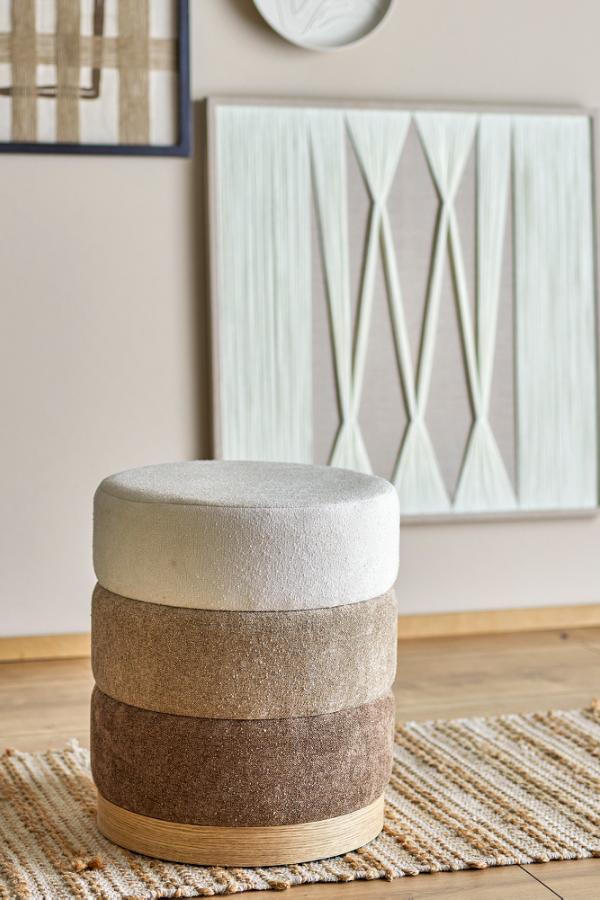 Bloomingville Bilbao Pouf, Brown, Polyester