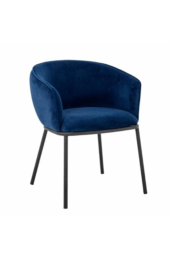 Bloomingville Cortone Dining Chair, Blue, Recycled Polyester