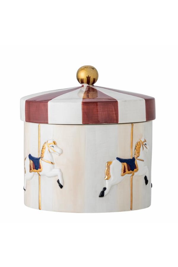 Bloomingville Merry-go-round Jar w/Lid, Multi, Stoneware