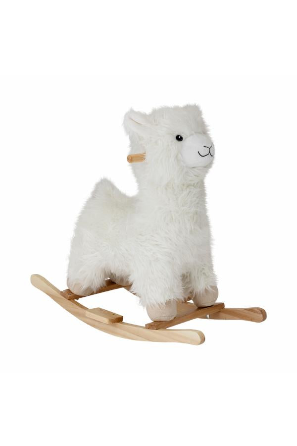 Bloomingville Mini Kinto Rocking Toy, Lama, White, Polyester