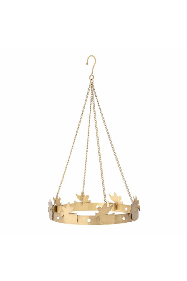 Bloomingville Elmir Advent Candle Holder, Gold, Metal
