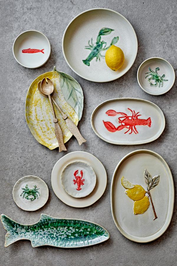 Creative Collection Hadden Serving Plate, Yellow, Stoneware