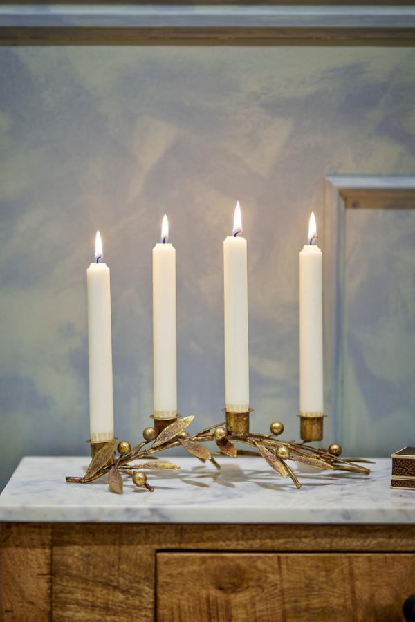 Bloomingville Mirabel Candle Holder, Gold, Metal