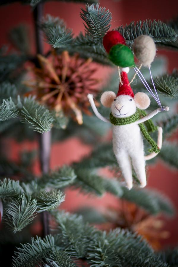 Bloomingville Peo Ornament, White, Wool