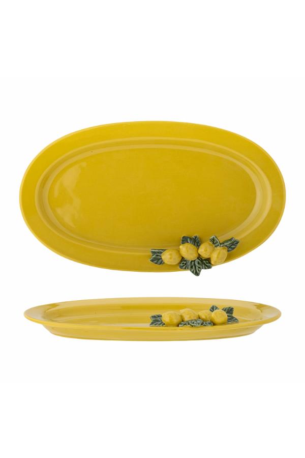 Creative Collection Limone Serving Plate, Yellow, Stoneware