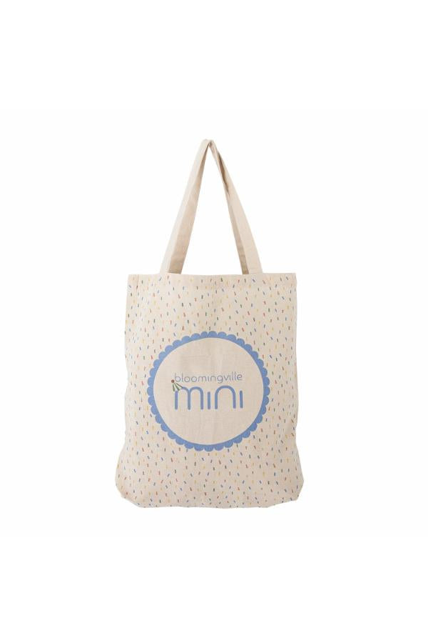 Bloomingville Mini Celebrate Tote Bag, Blue, Cotton