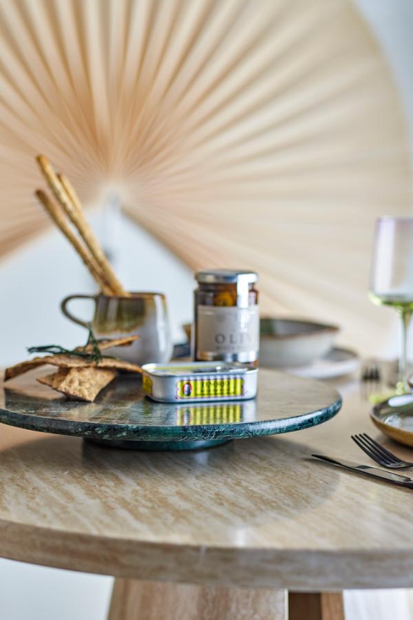 Bloomingville Nuni Turntable, Green, Marble