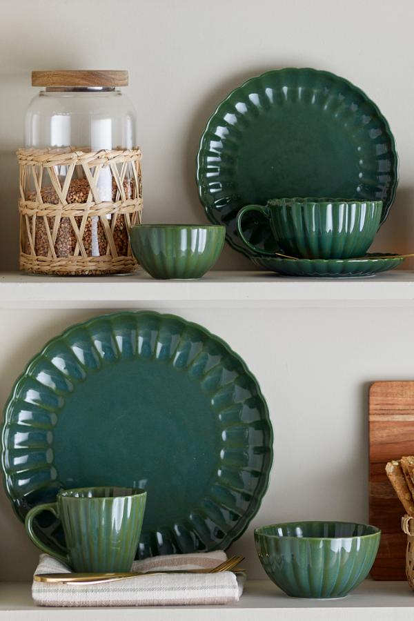 Bloomingville Latina Plate, Green, Stoneware