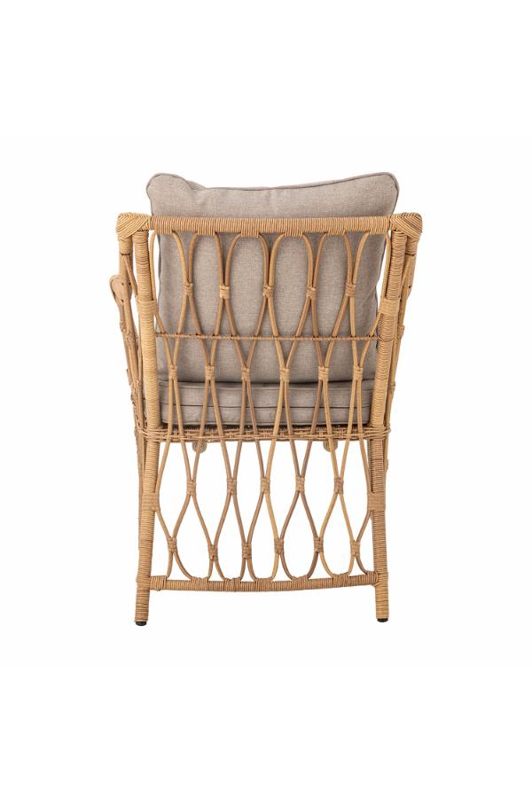 Bloomingville Belluce Lounge Chair with Stool, Nature, Polyrattan