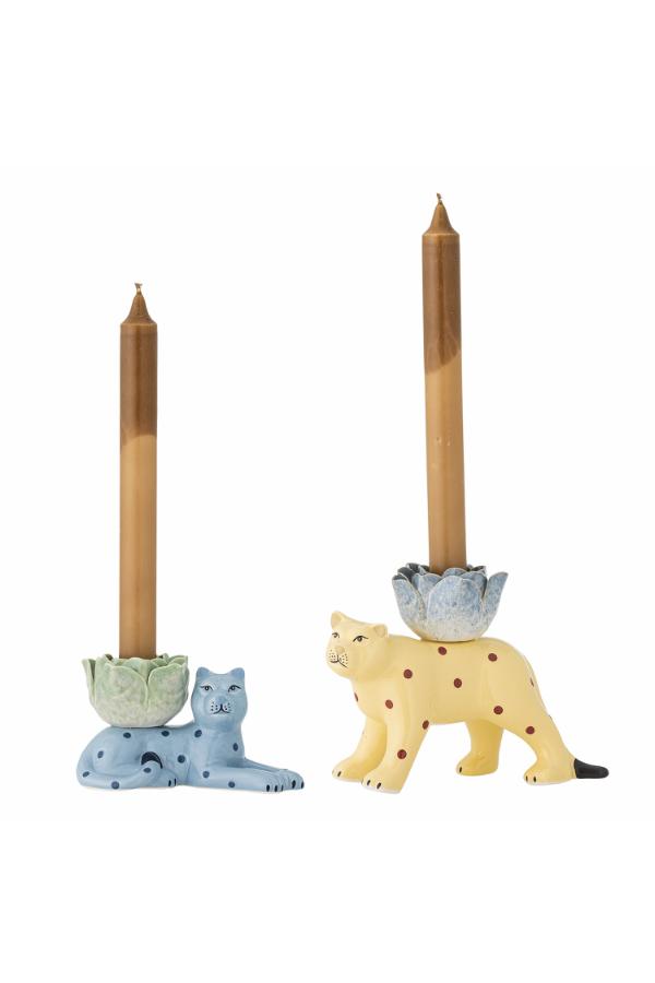 Bloomingville Rory Candle Holder, Multi, Stoneware