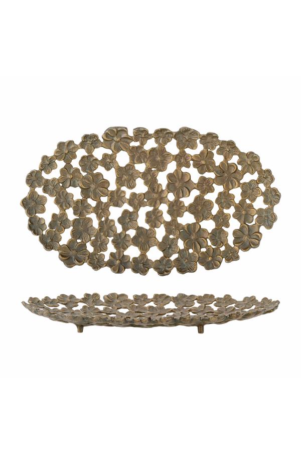 Creative Collection Micha Tray, Brass, Aluminum