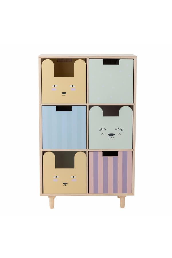 Bloomingville Mini Calle Bookcase w/Drawers, Multi, Paulownia