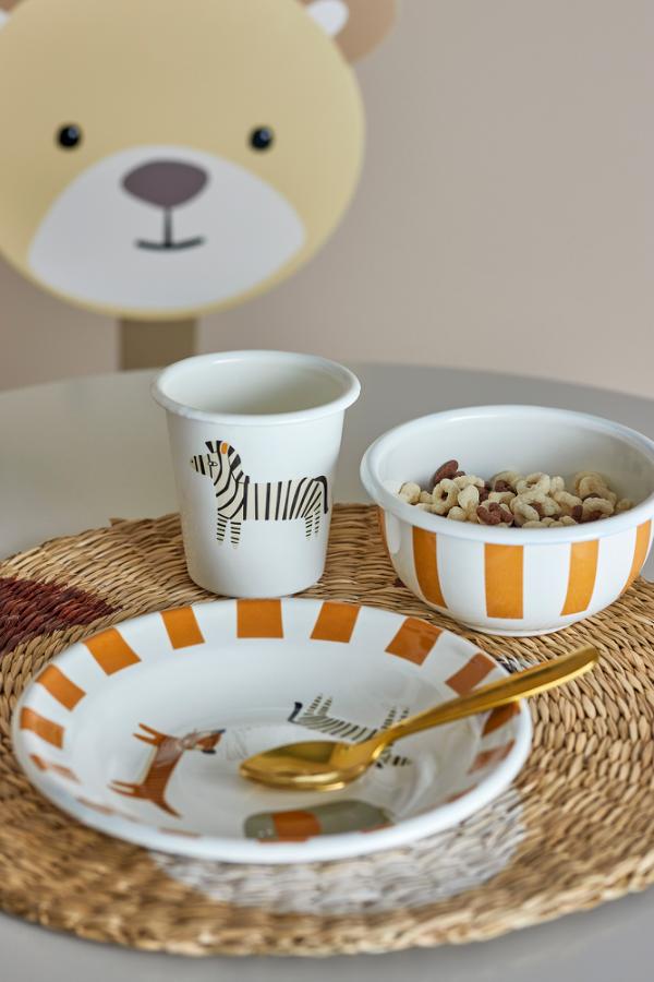 Bloomingville Mini Jesse Tableware Set, Orange, Iron