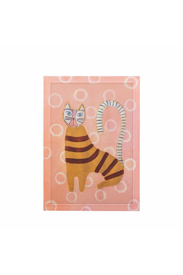 Bloomingville Missy Illustration w/ Frame, Multi, Firwood