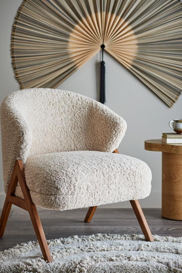 Bloomingville Camino Lounge Chair, Nature, FSC®100%, Rubberwood
