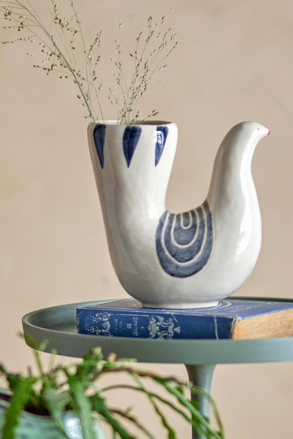 Bloomingville Trudy Vase, White, Stoneware