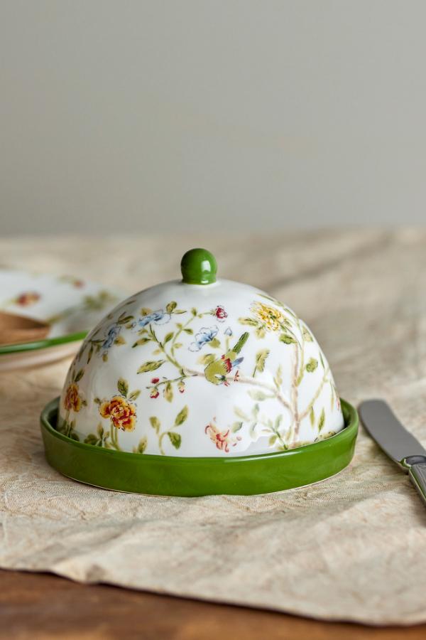 Creative Collection Bloomie Butter Box, Multi, Stoneware
