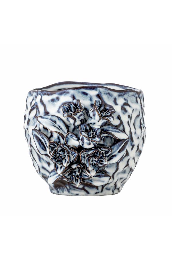 Creative Collection Malina Flowerpot, Blue, Stoneware