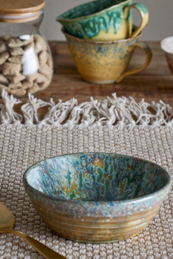 Bloomingville Milani Bowl, Green, Stoneware