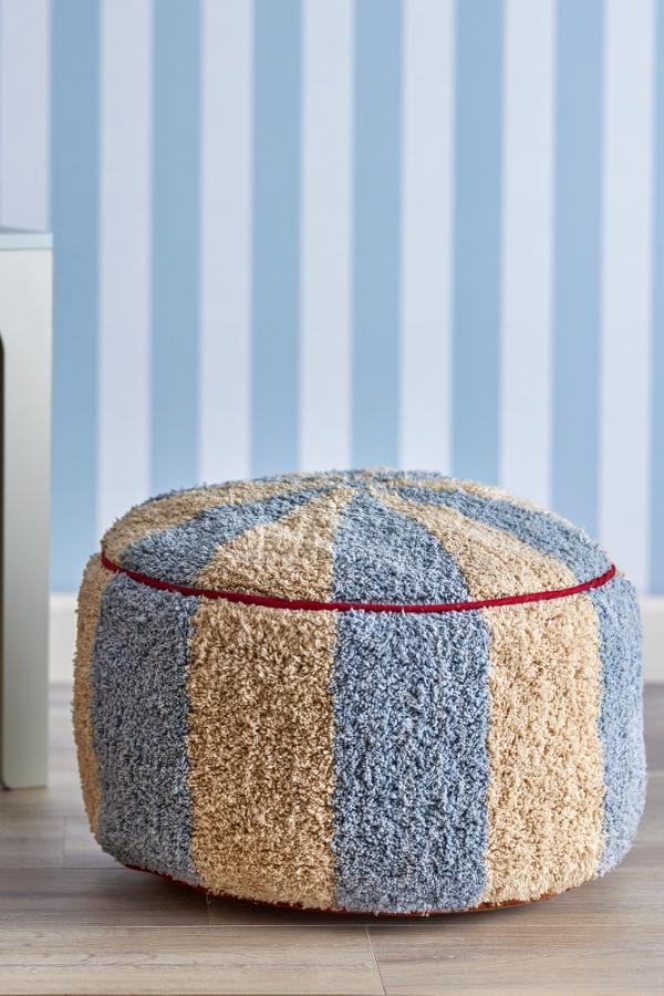 Bloomingville Mini Charoline Pouf, Multi, Cotton
