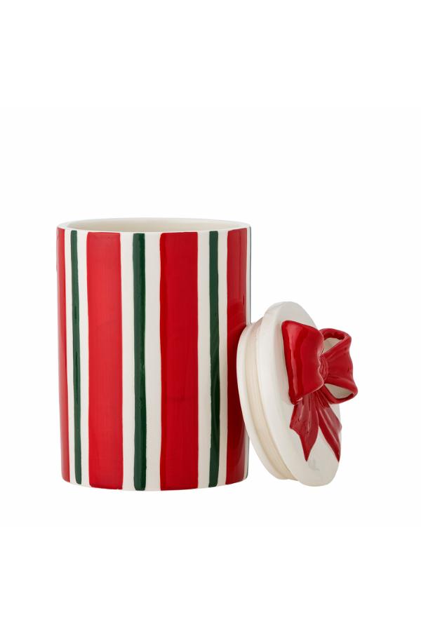 Bloomingville Marnia Jar w/Lid, Red, Stoneware