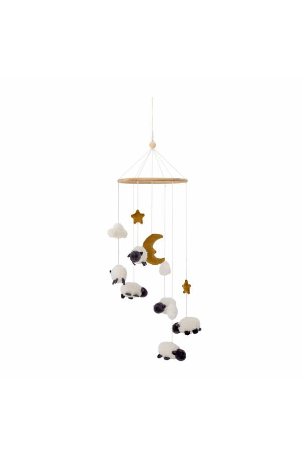 Bloomingville Mini Dolly Mobile, White, Polyester