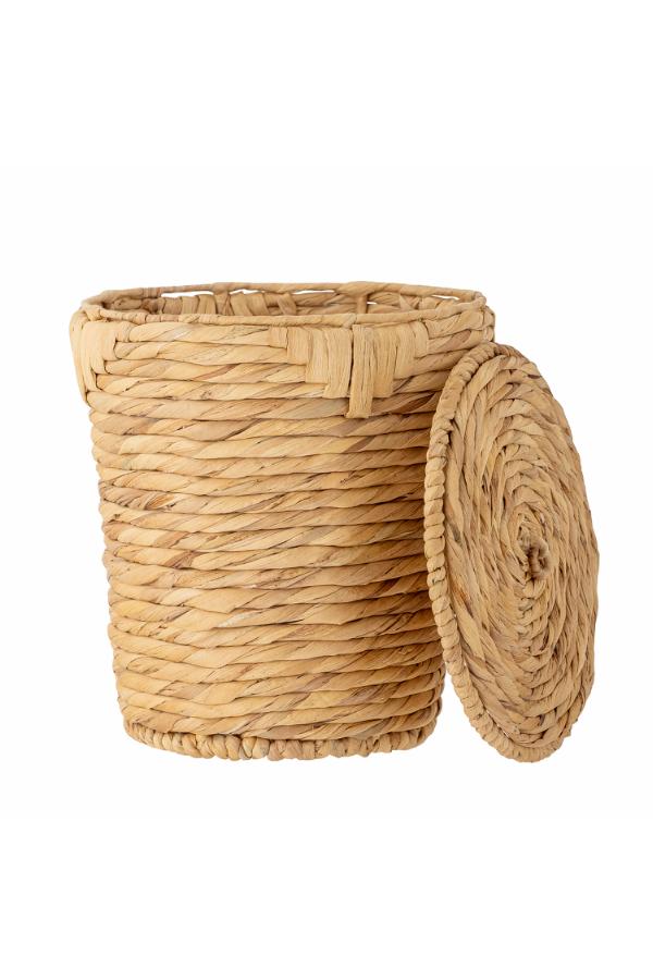Bloomingville Peri Basket w/Lid, Nature, Water Hyacinth