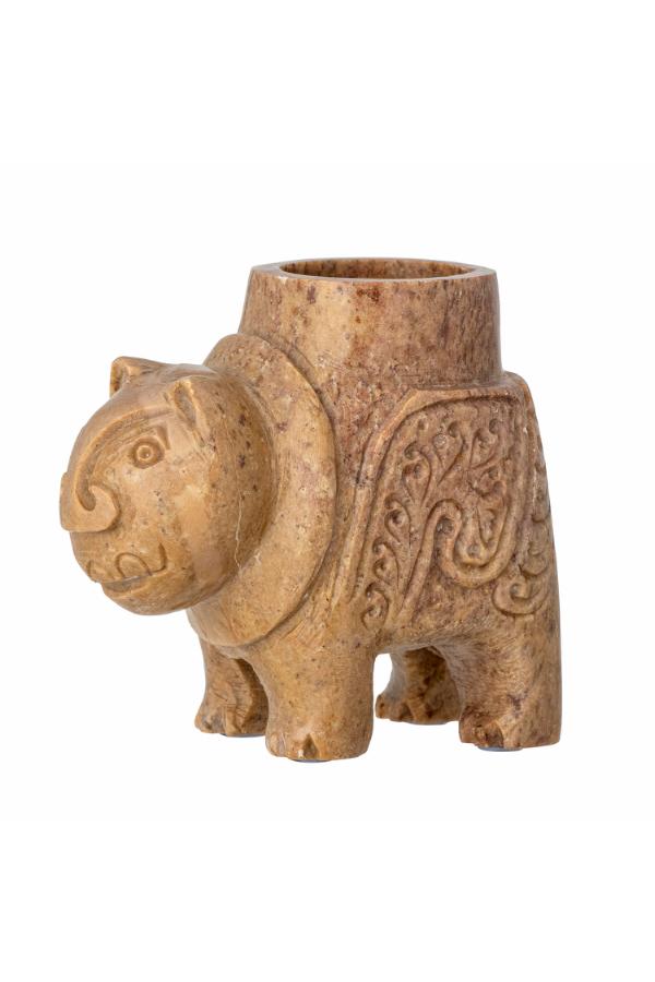 Bloomingville Novia Votive, Brown, Soapstone
